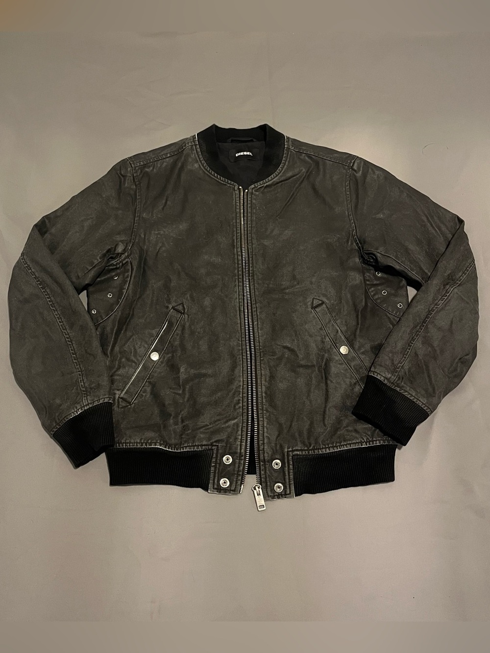 Diesel “J-Holz” Y2K Wax-coated Effect Canvas Jacket L (Barbour, Belstaff, Coach)